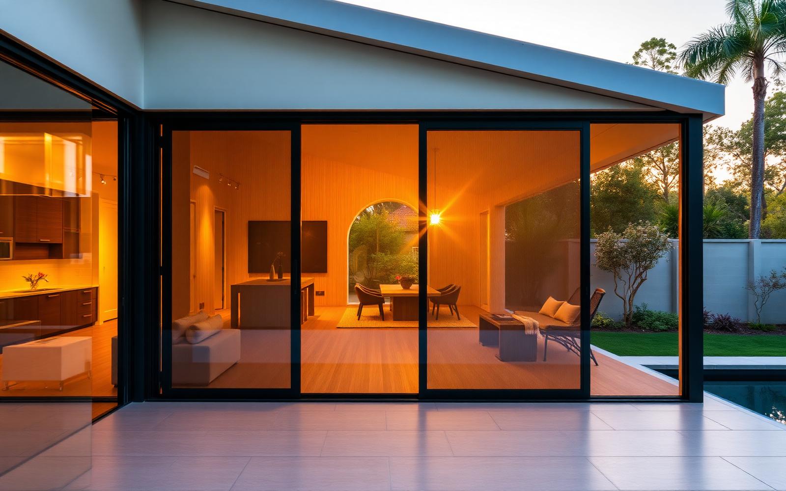 Modern home with Rollon insect screens